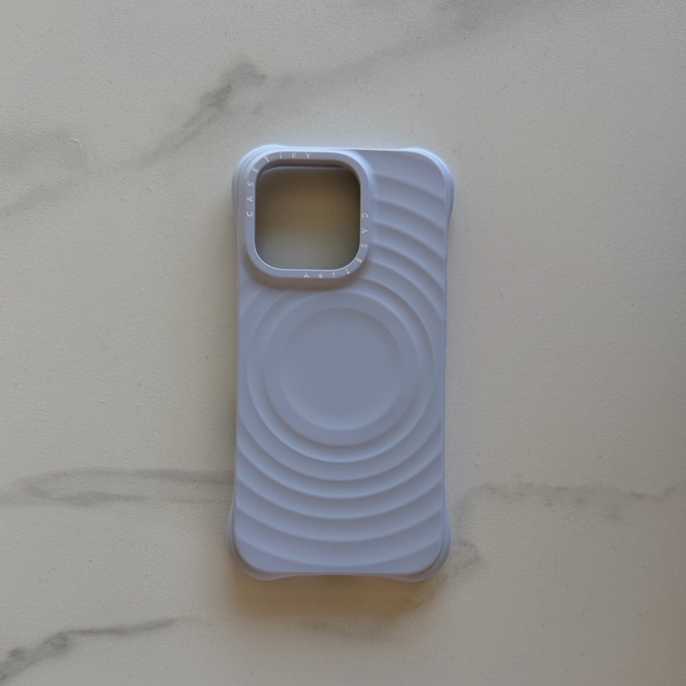 Casetify Purple Periwinkle Ripple Wave iPhone 16 Pro Case